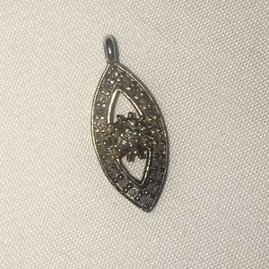 Adornia Champagne Diamond Dash Evil Eye Pendant